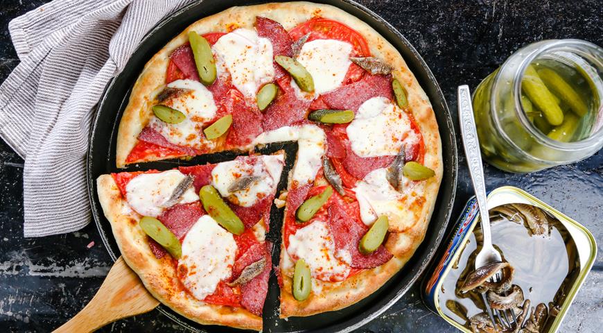 Видео-рецепт вкусной пиццы как в пиццерии